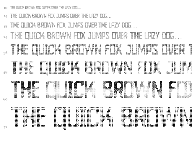 System Error font waterfall